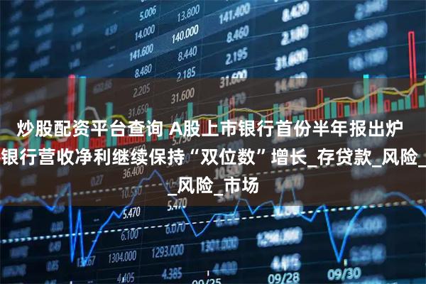 炒股配资平台查询 A股上市银行首份半年报出炉 常熟银行营收净利继续保持“双位数”增长_存贷款_风险_市场